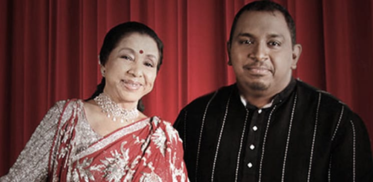 Asha Bhosle and Composer Shyamalangan during press conference Asha Bhosle and Composer Shyamalangan during press conference